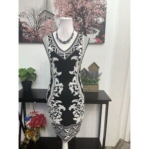 Jealous Tomato Women’s Sweater  Bodycon Dress V Neck Small Sleeveless Stretch